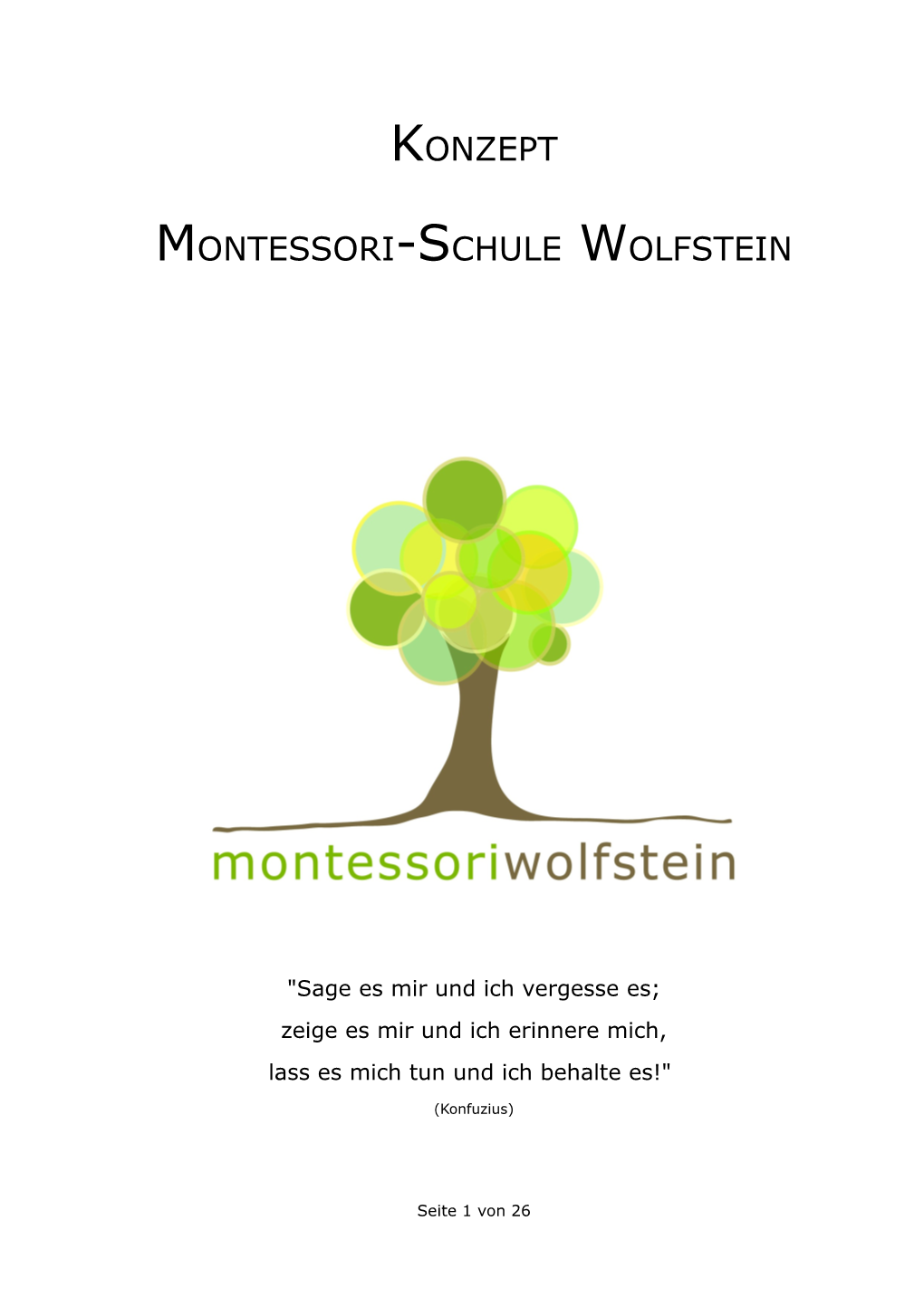 Konzept Montessori-Schule Wolfstein