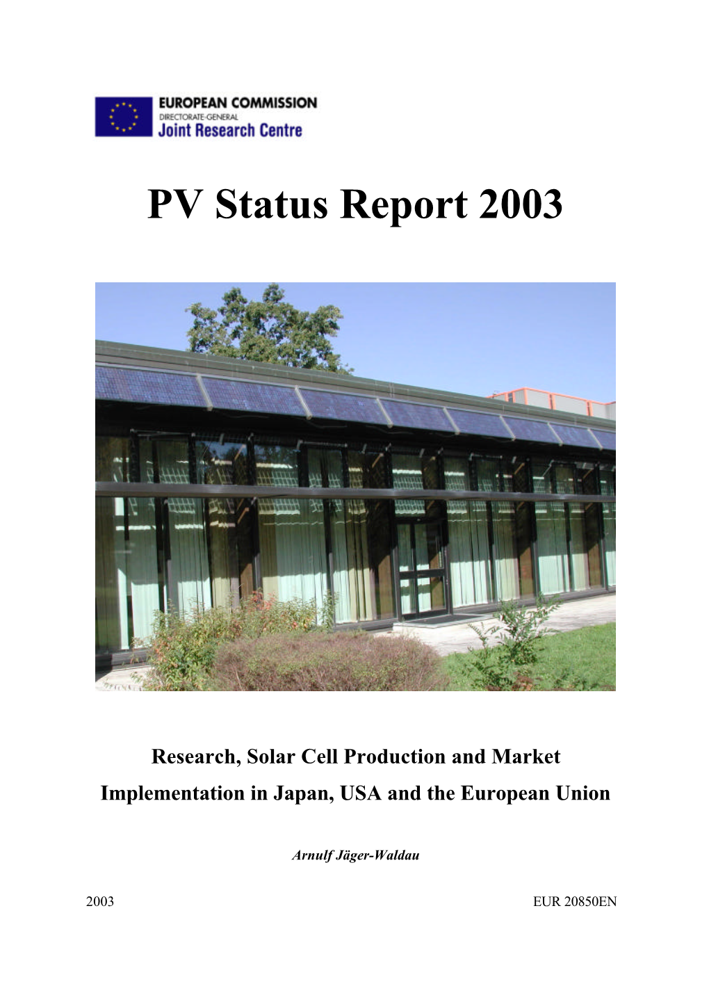 PV Status Report 2003
