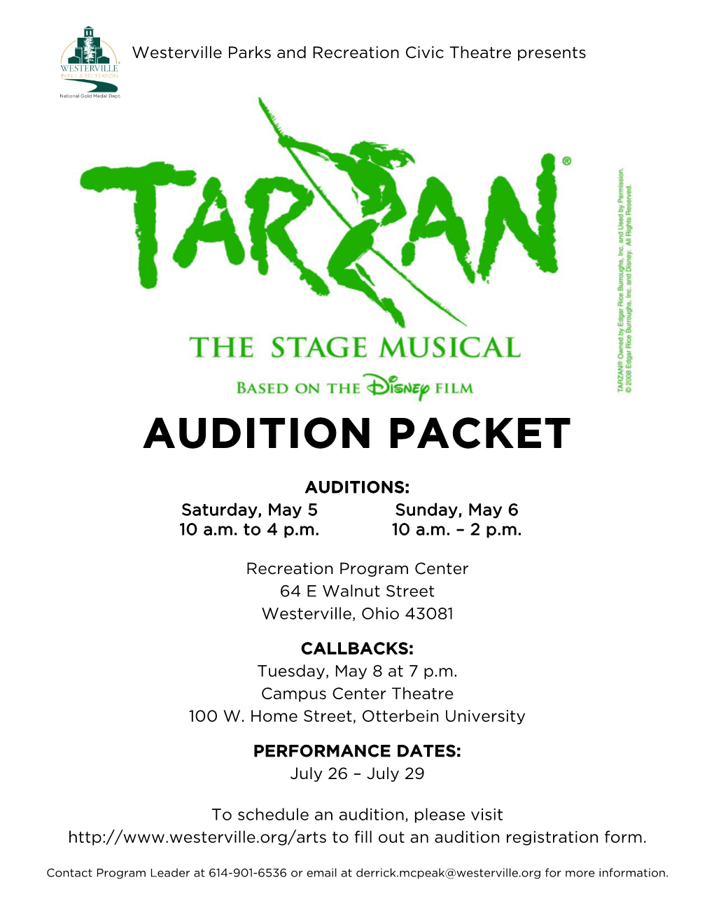 Audition Packet