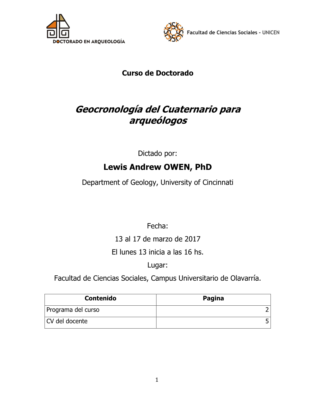 Geocronología Del Cuaternario Para Arqueólogos