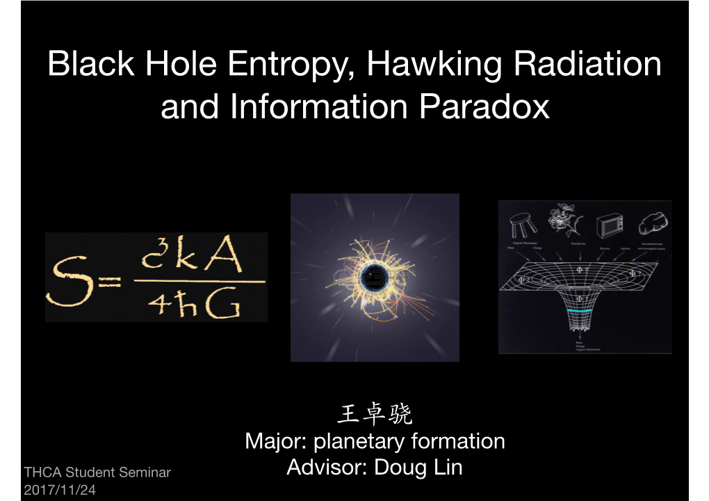 Black Hole Physics