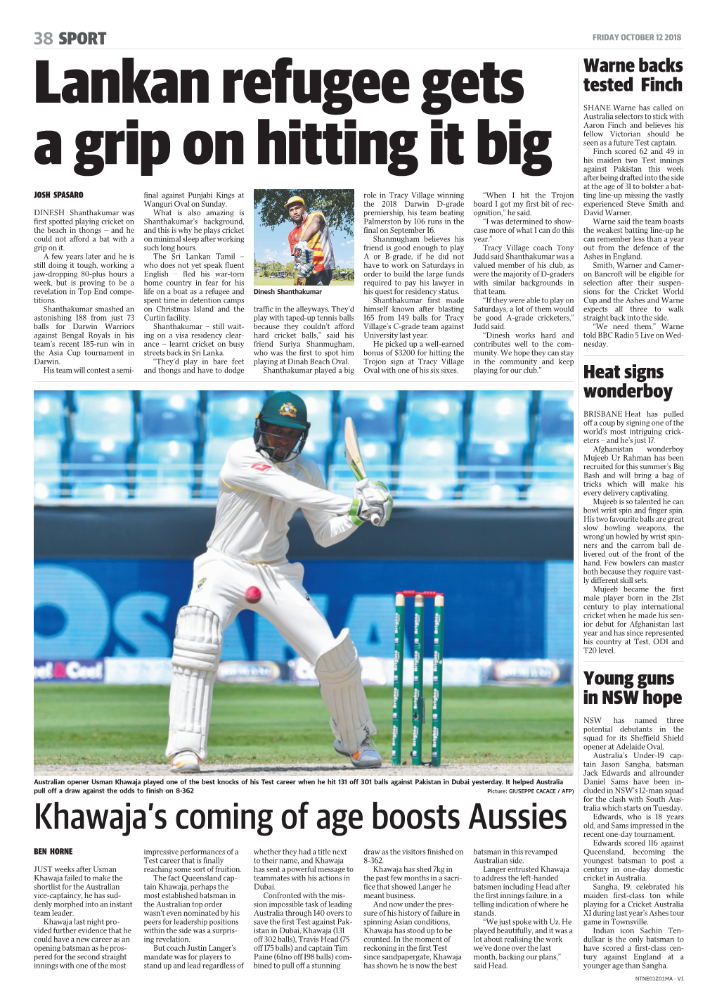 Khawaja's Coming of Age Boosts Aussies