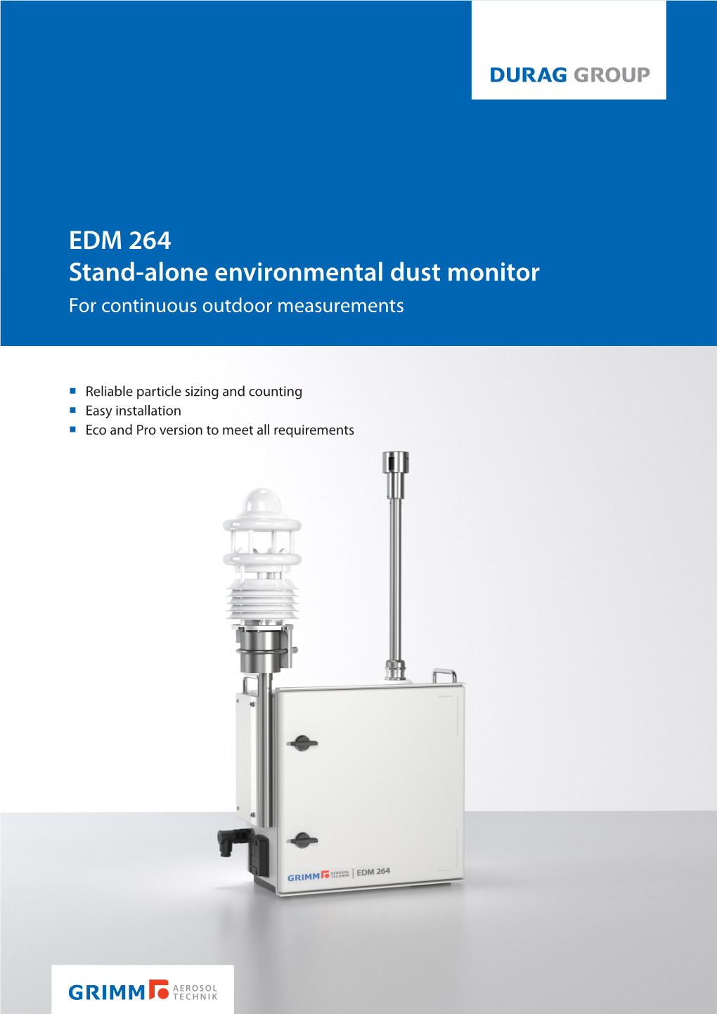 EDM 264 Stand-Alone Environmental Dust Monitor for Continuous Outdoor Measurements