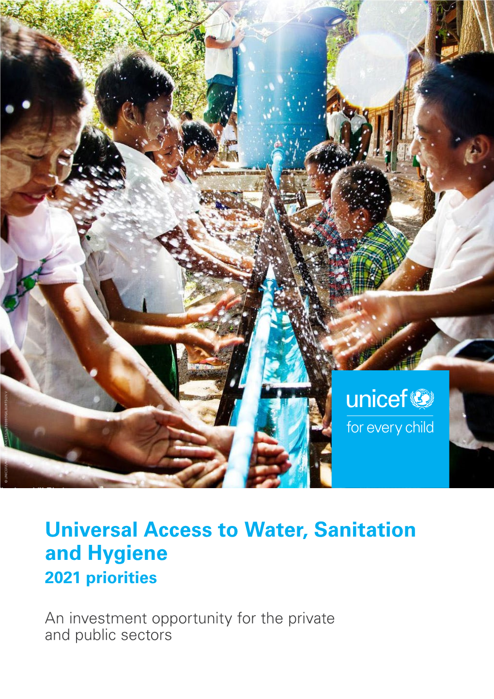 Universal Access to Water, Sanitation and Hygiene 2021 Priorities