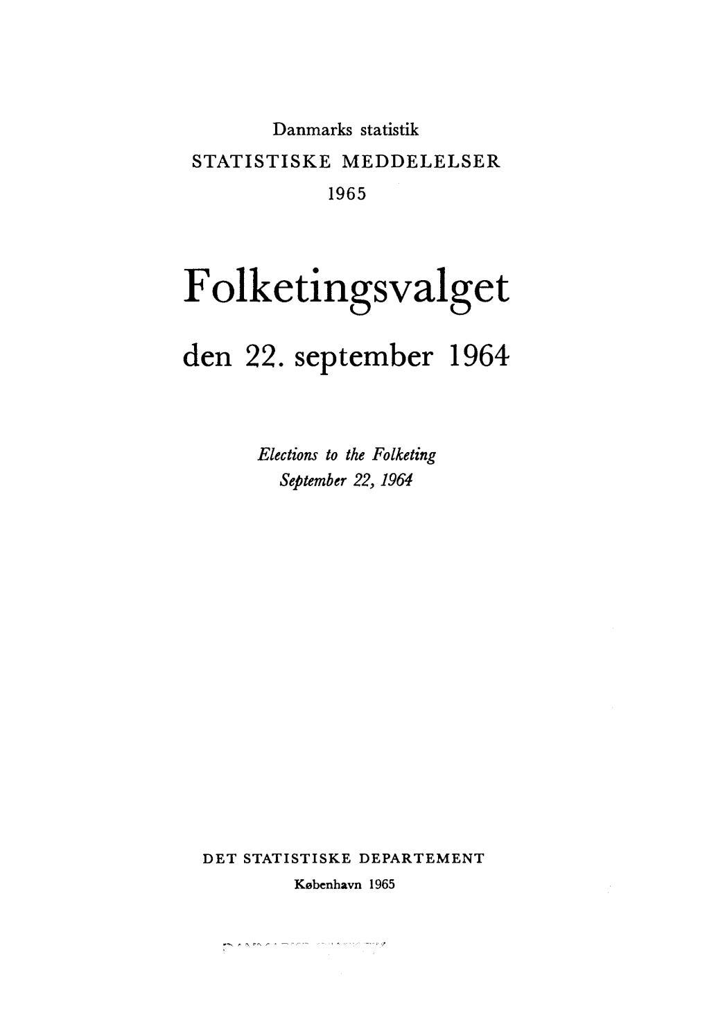 Folketingsvalget Den 22. September 1964