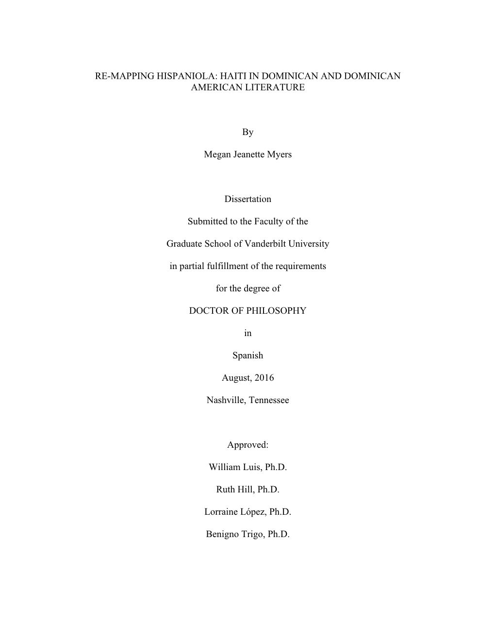 Re-Mapping Hispaniola: Haiti in Dominican and Dominican American Literature