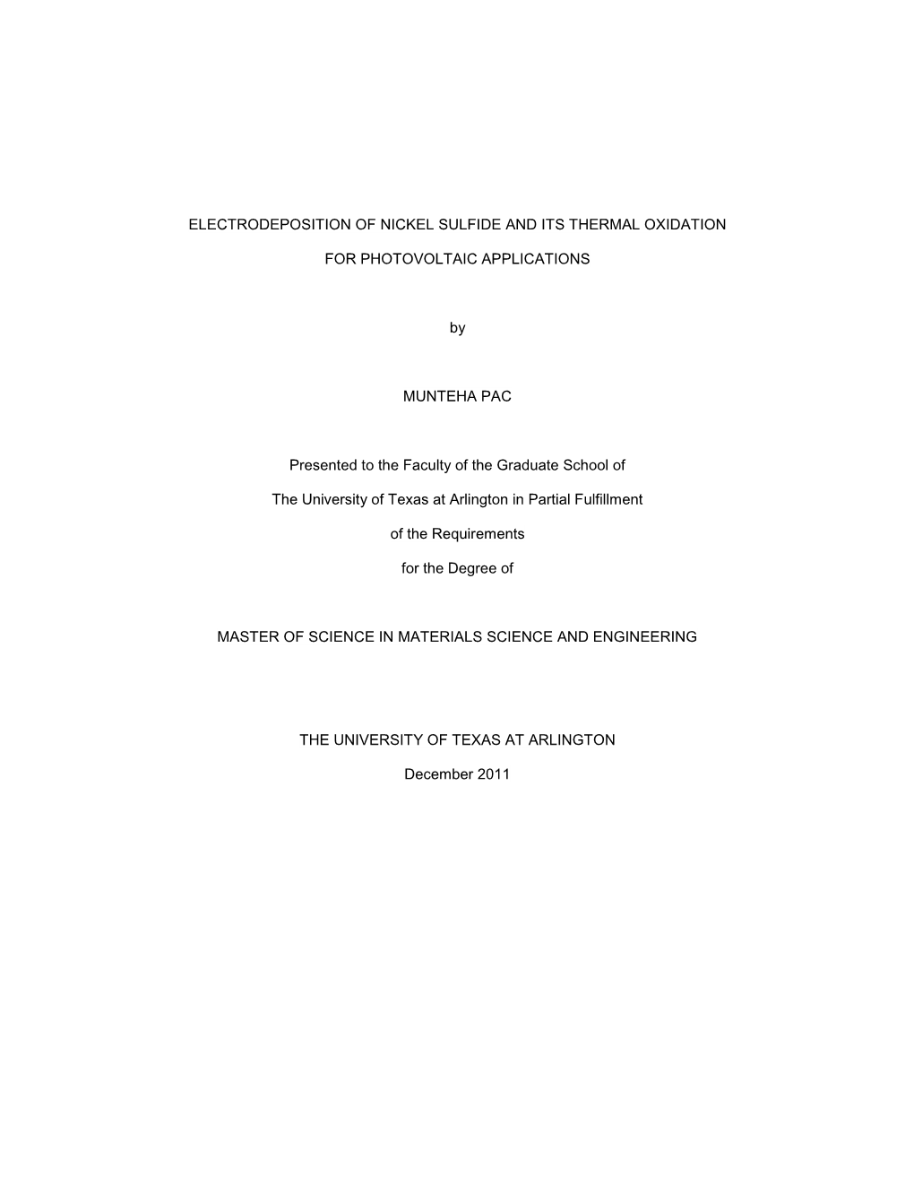 Electrodeposition of Nickel Sulfide and Its Thermal Oxidation