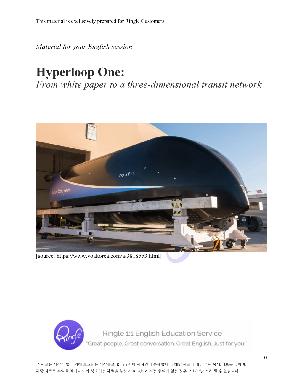 Hyperloop One: from White Paper to a Three-Dimensional Transit Network