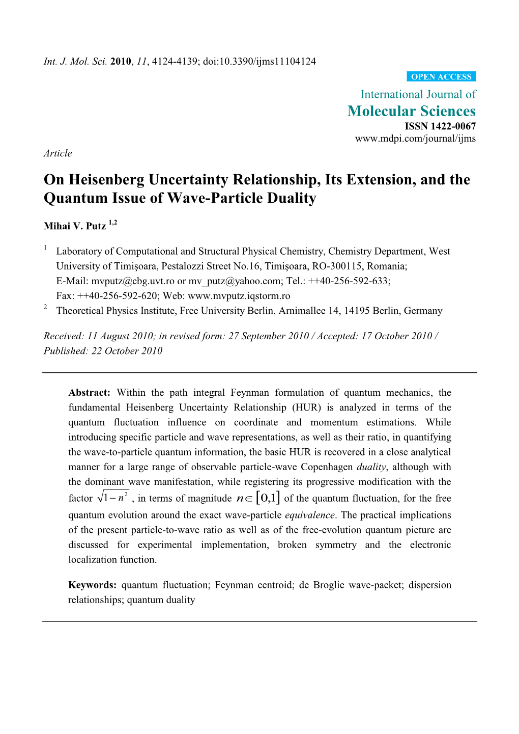 On Heisenberg Uncertainty Relationship, Its Extension, and the Quantum Issue of Wave-Particle Duality