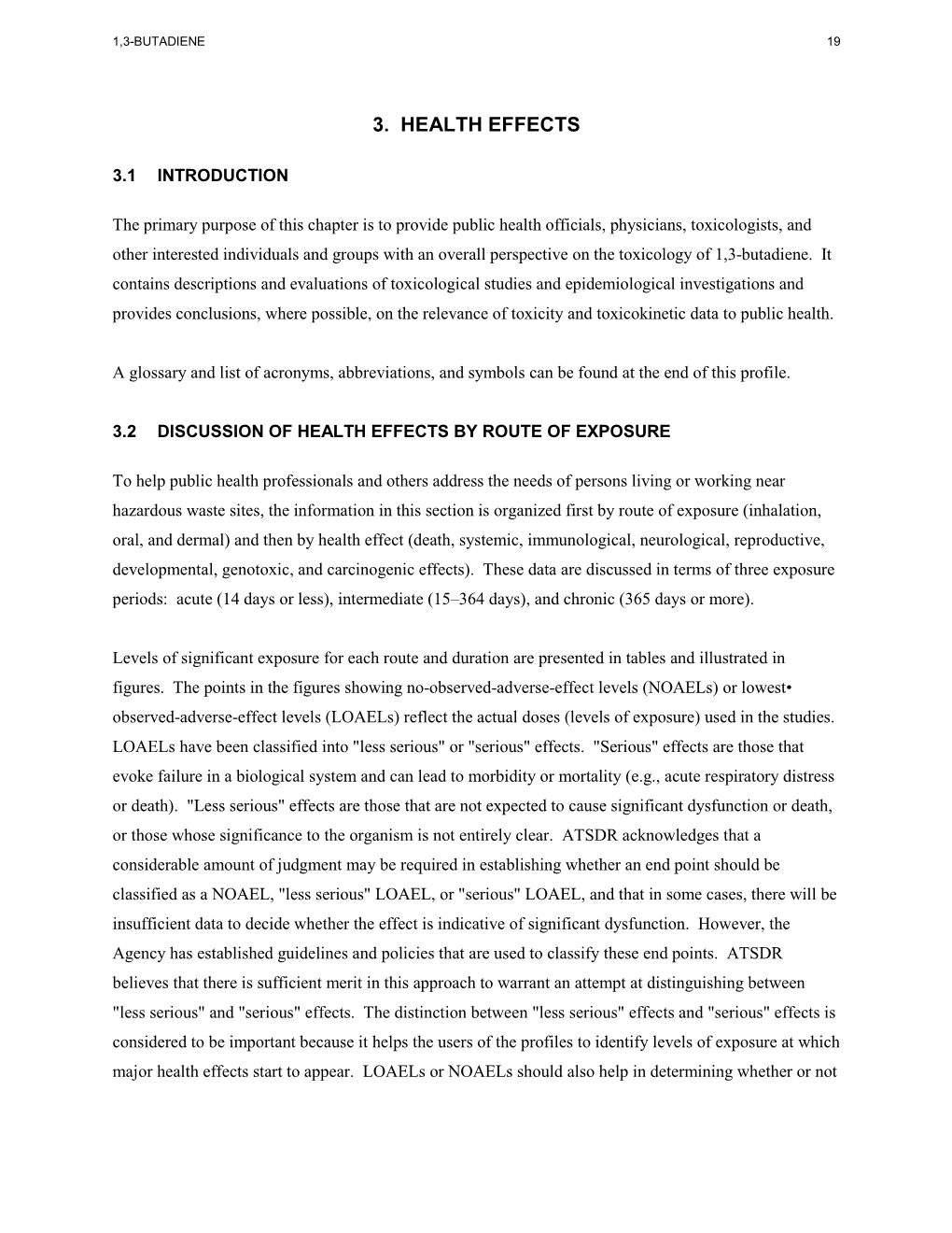 Draft Toxicological Profile for 1,3-Butadiene