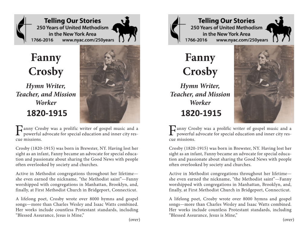 Fanny Crosby Fanny Crosby