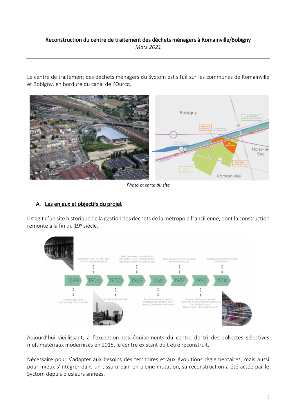 1 Reconstruction Du Centre De Traitement Des Déchets Ménagers À