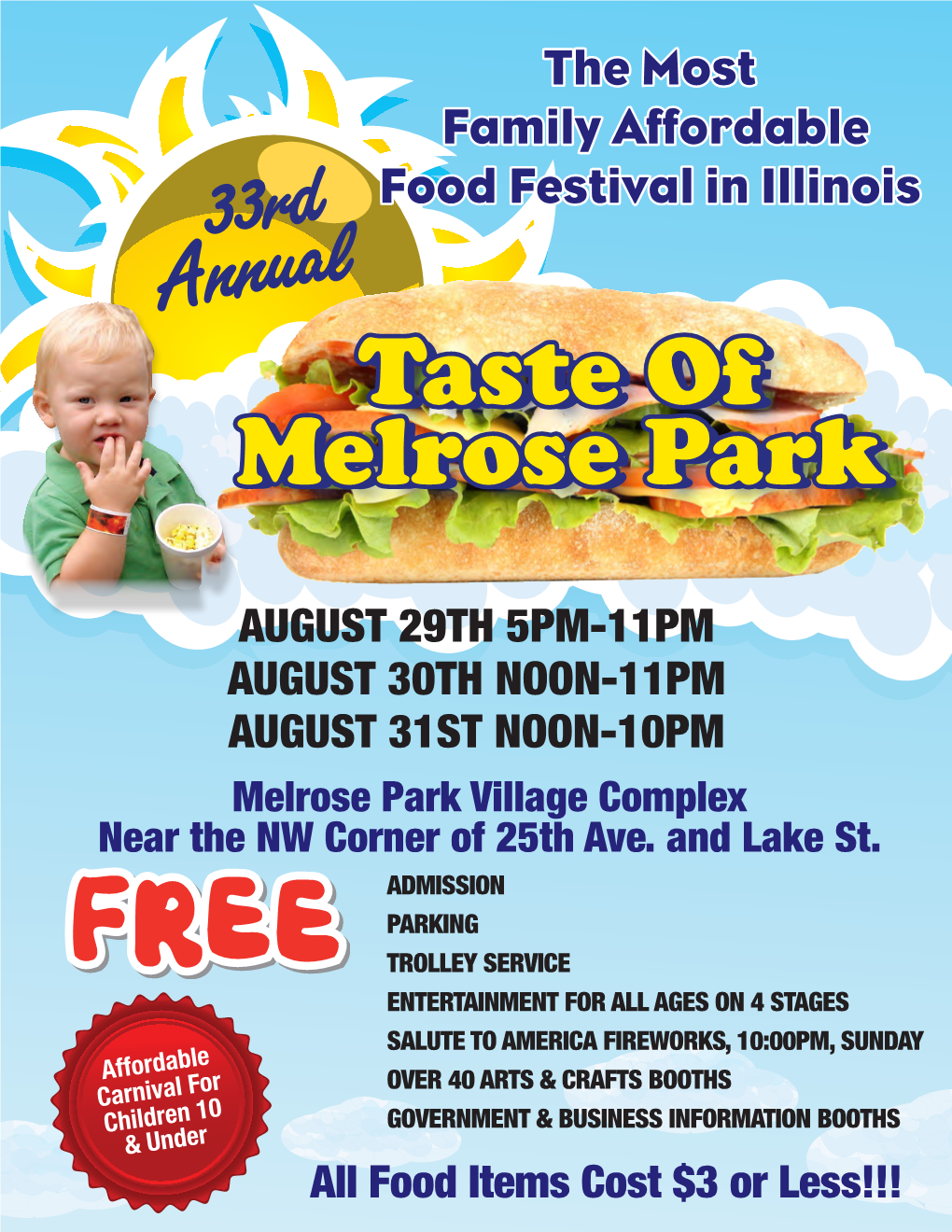 Taste of Melrose Park… More Food Booths Than the Taste of Chicago