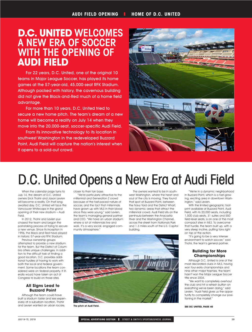 D.C. United Opens a New Era at Audi Field When the Calendar Page Turns to Closer to Their Fan Base