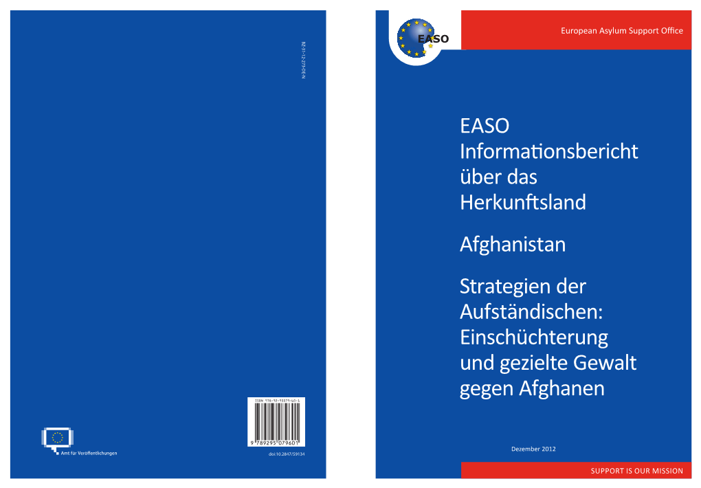 EASO Informationsbericht Über Das Herkunftsland Afghanistan Strategien Der