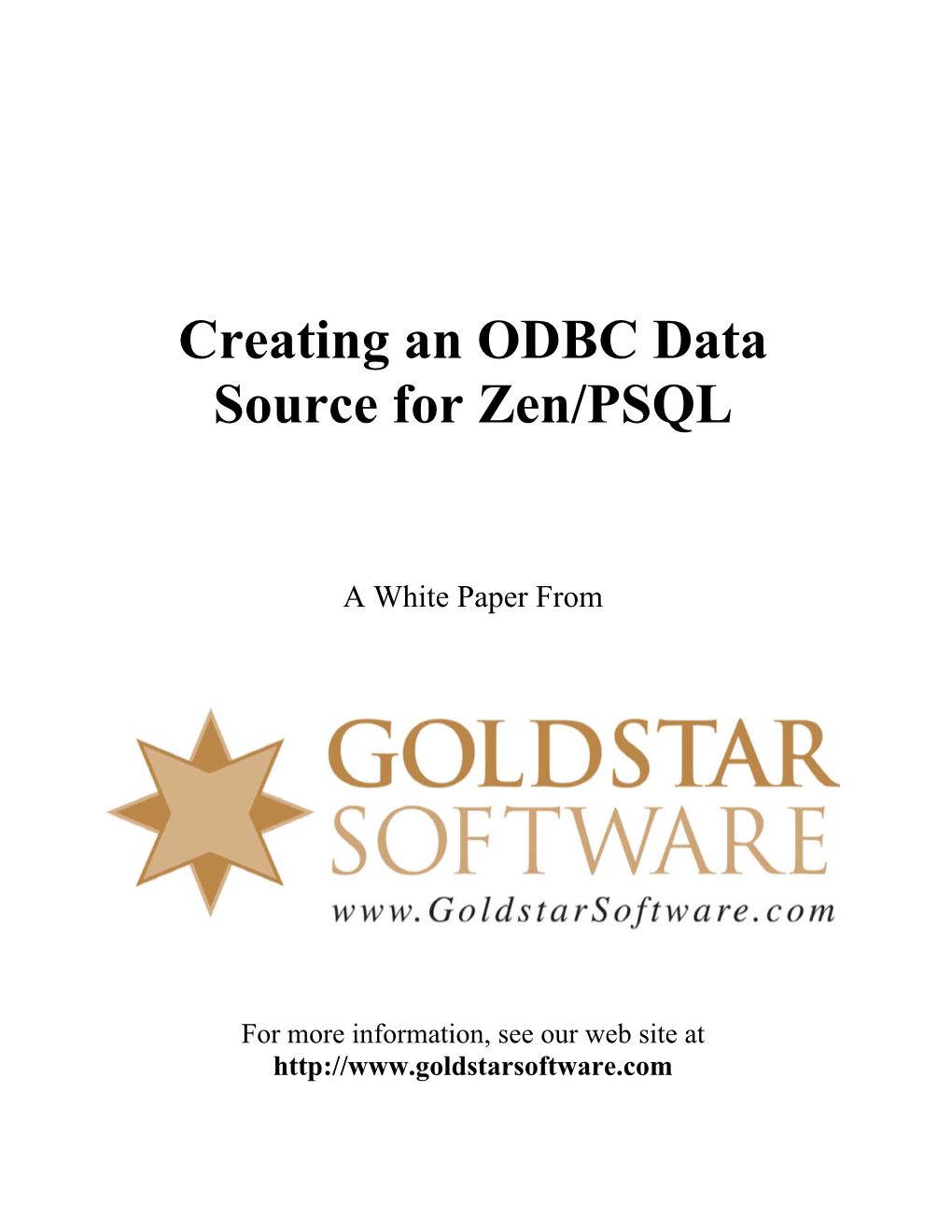 Creating an ODBC Data Source for Zen/PSQL