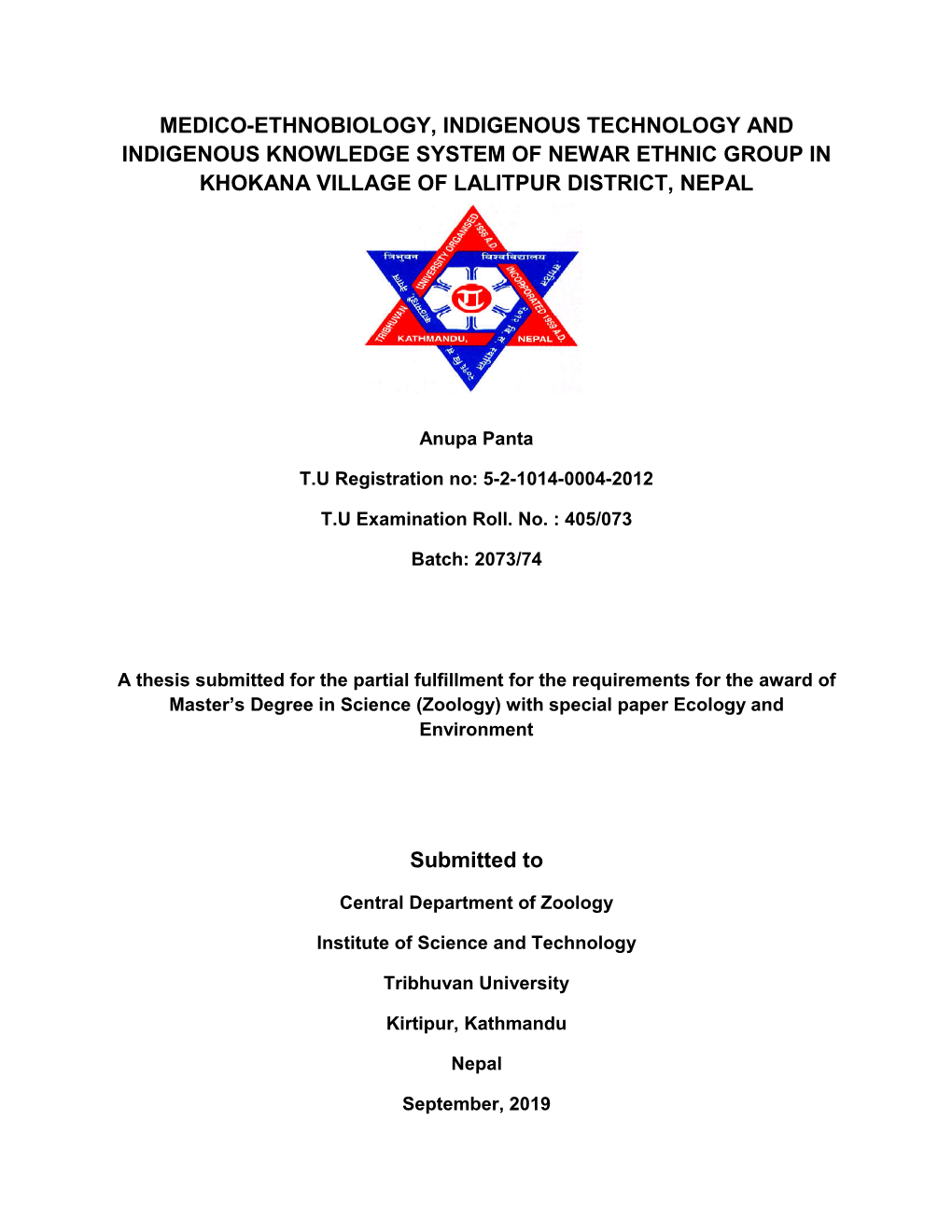 Medico-Ethnobiology, Indigenous Technology and Indigenous Knowledge System of Newar Ethnic Group in Khokana Village of Lalitpur District, Nepal
