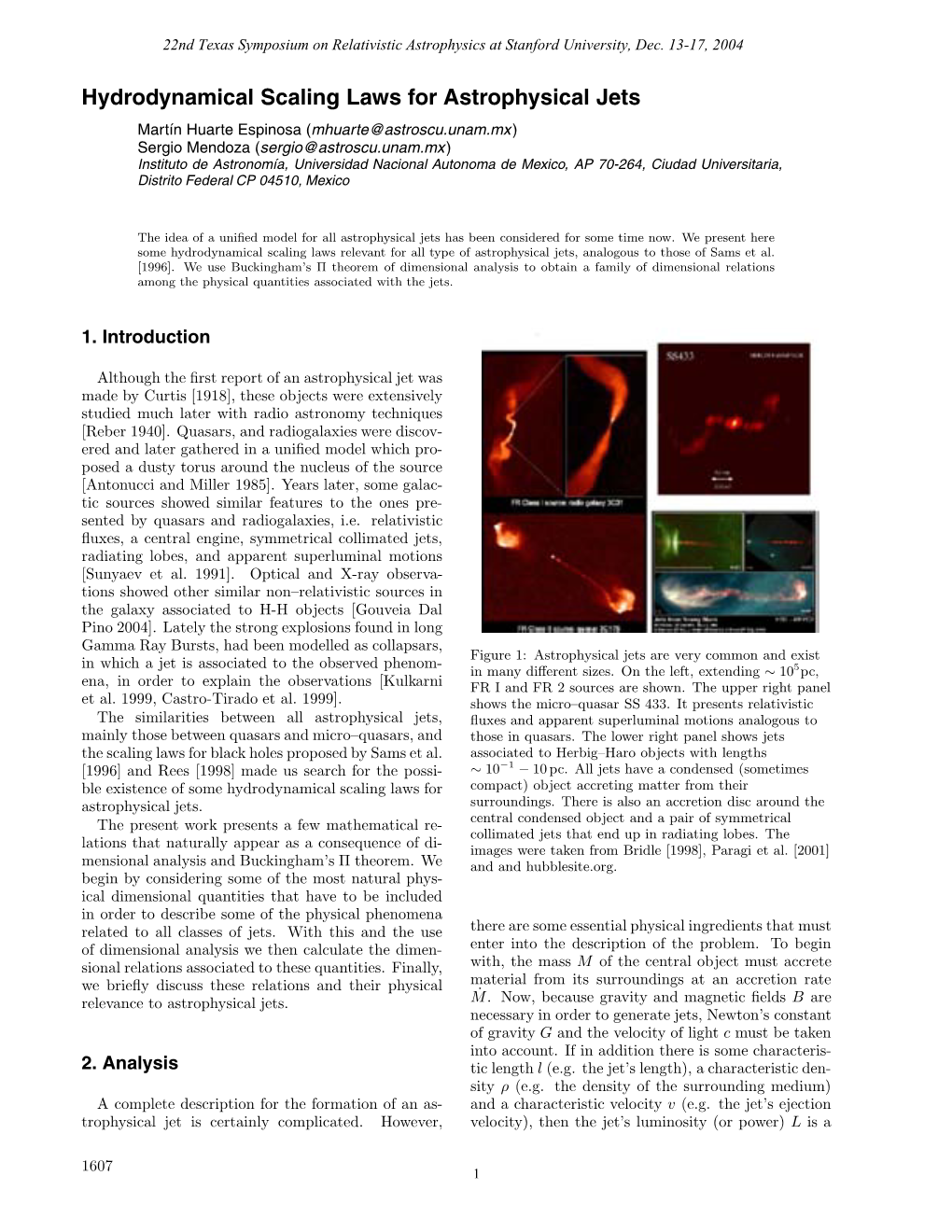 Hydrodynamical Scaling Laws for Astrophysical Jets