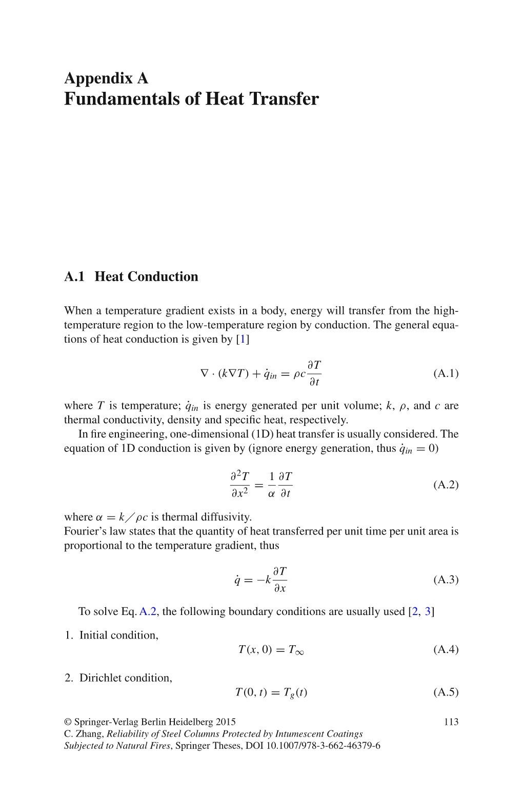 Appendix a Fundamentals of Heat Transfer