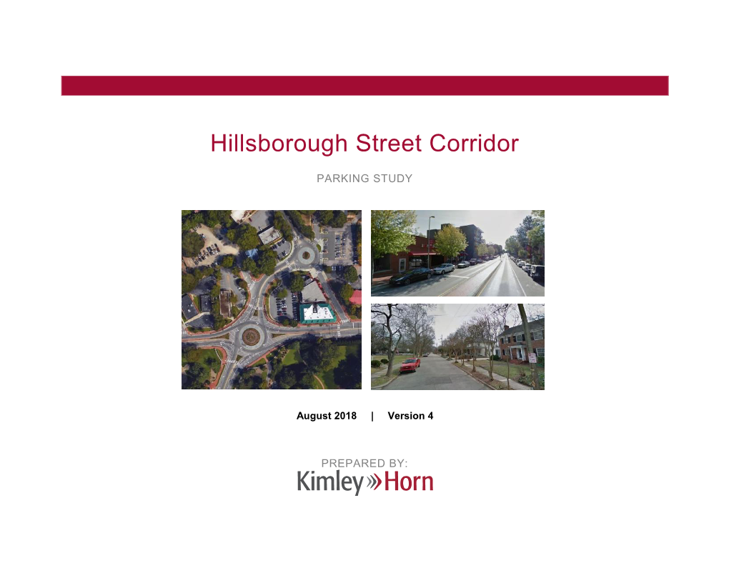 2018 Hillsborough Street Corridor Parking Study