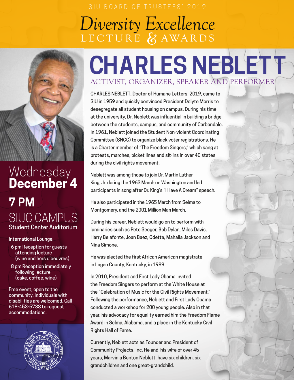 Charles Neblett Activist, Organizer, Speaker and Performer