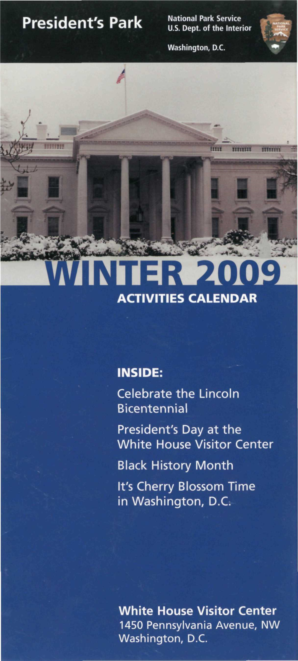 Winter 2009 Activities Calendar