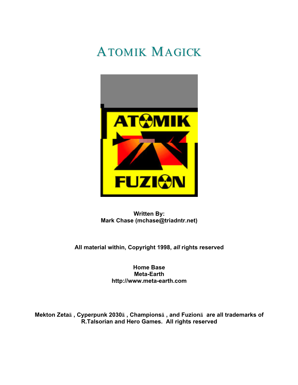 Atomik Magick