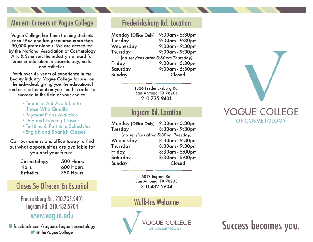 Services After 5:30Pm Thursday) Premier Education in Cosmetology, Nails, Friday 9:00Am - 5:30Pm and Esthetics
