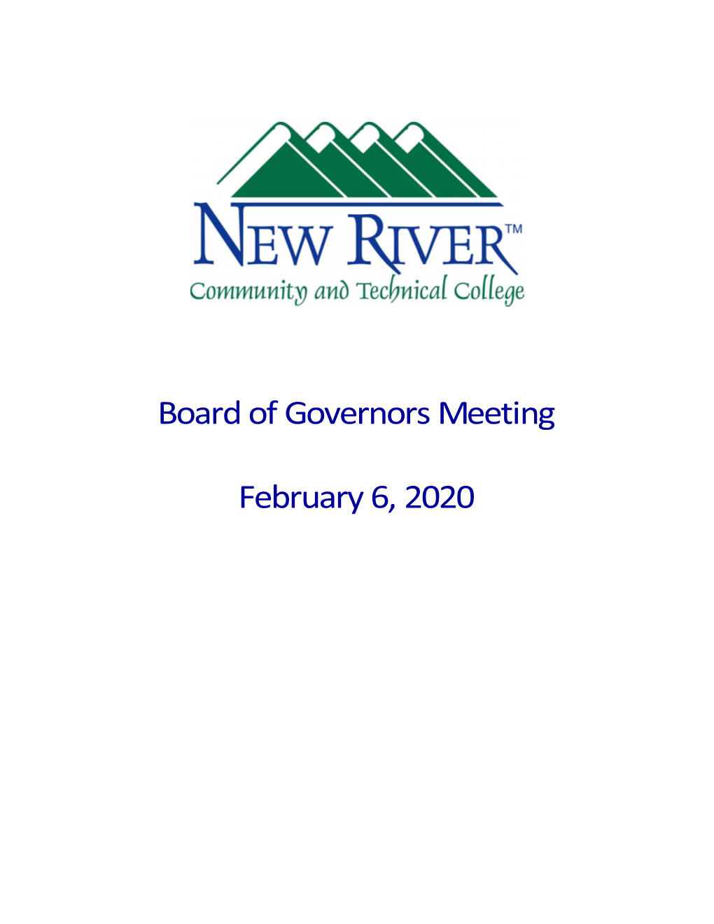 Board of Governors Packet February 6, 2020