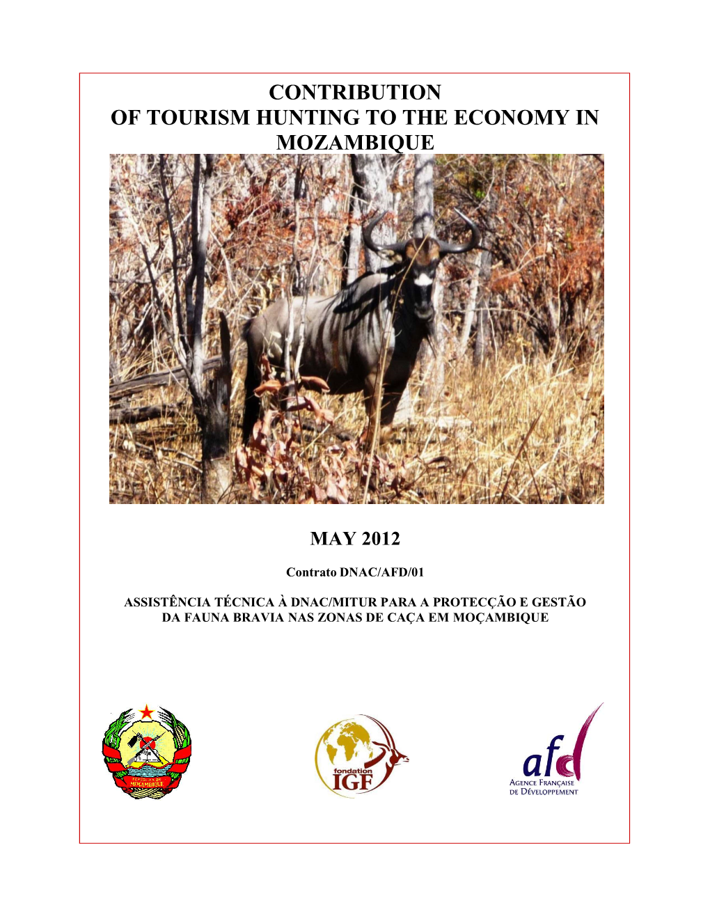 Contribution of Tourism Hunting to the Economy in Mozambique