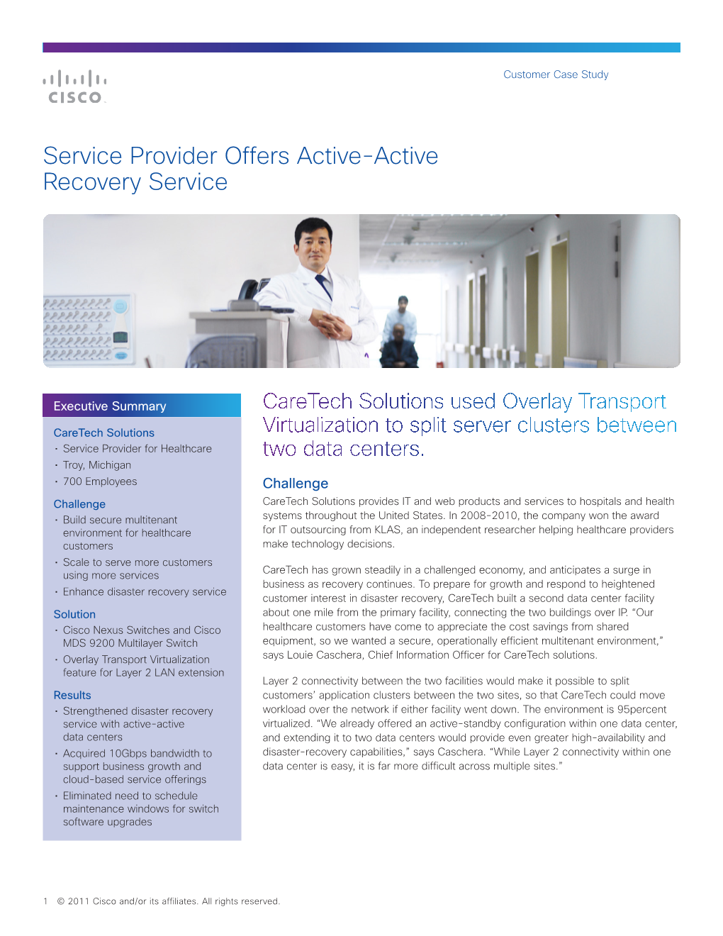 Caretech Solutions Offers Active-Active Recovery