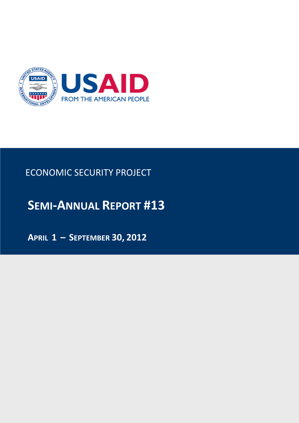 Semi-Annual Report #13