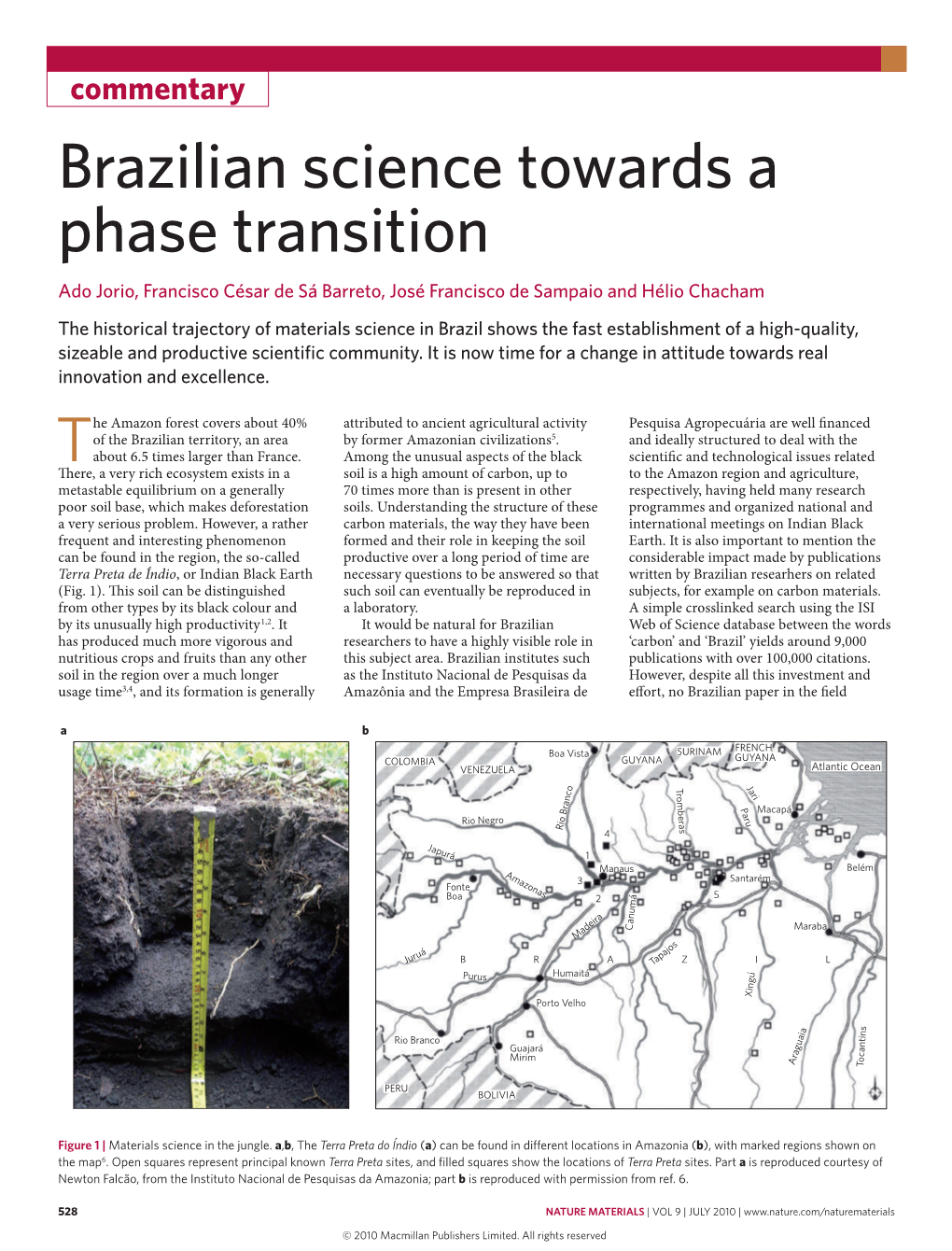Brazilian Science Towards a Phase Transition