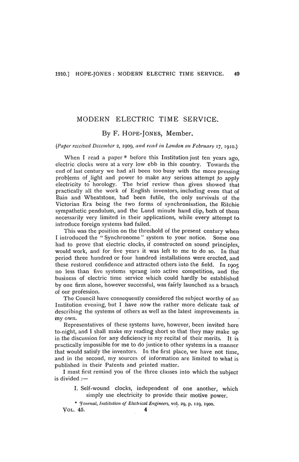 Modern Electric Time Service. 49