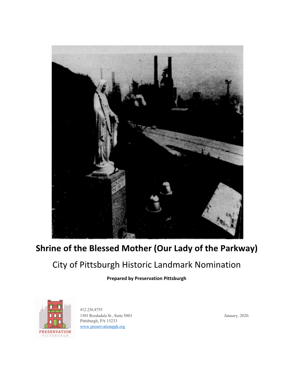 Shrine of the Blessed Mother (Our Lady of the Parkway) City of Pittsburgh Historic Landmark Nomination