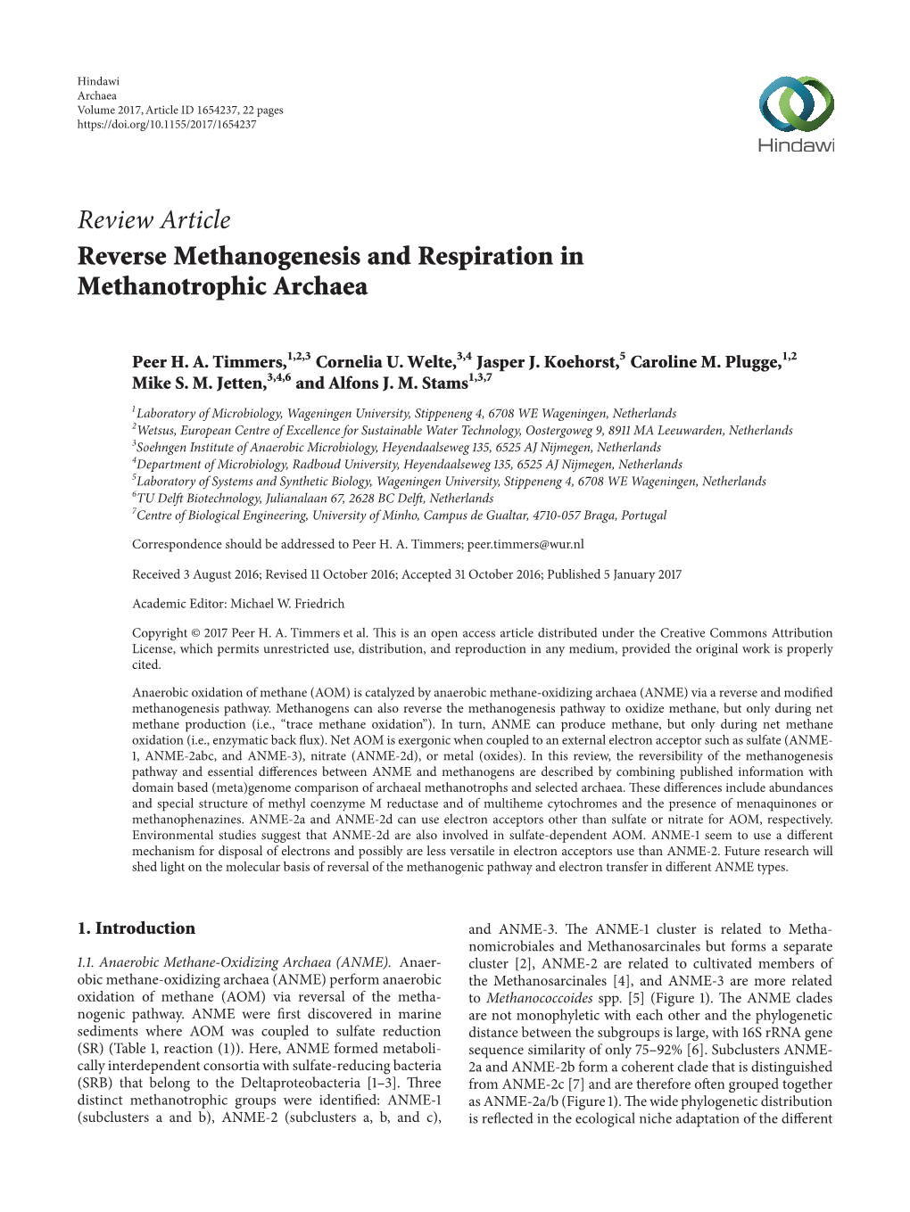 Reverse Methanogenesis and Respiration in Methanotrophic Archaea