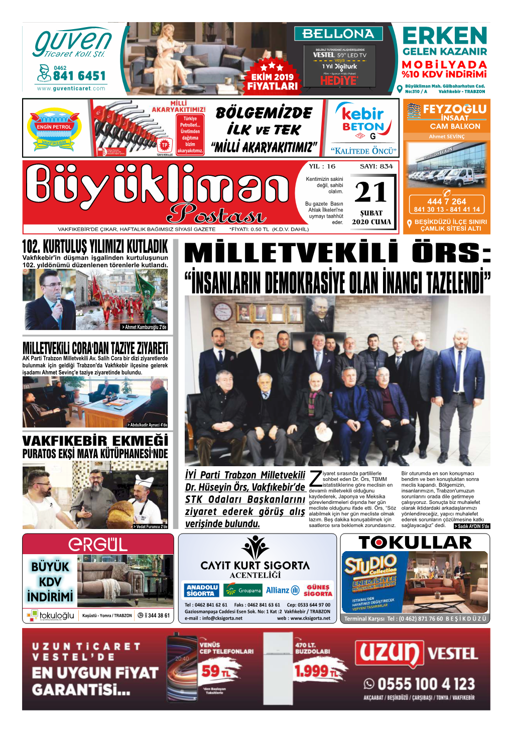 Vakfikebir Büyükliman Postasi Gazetesi