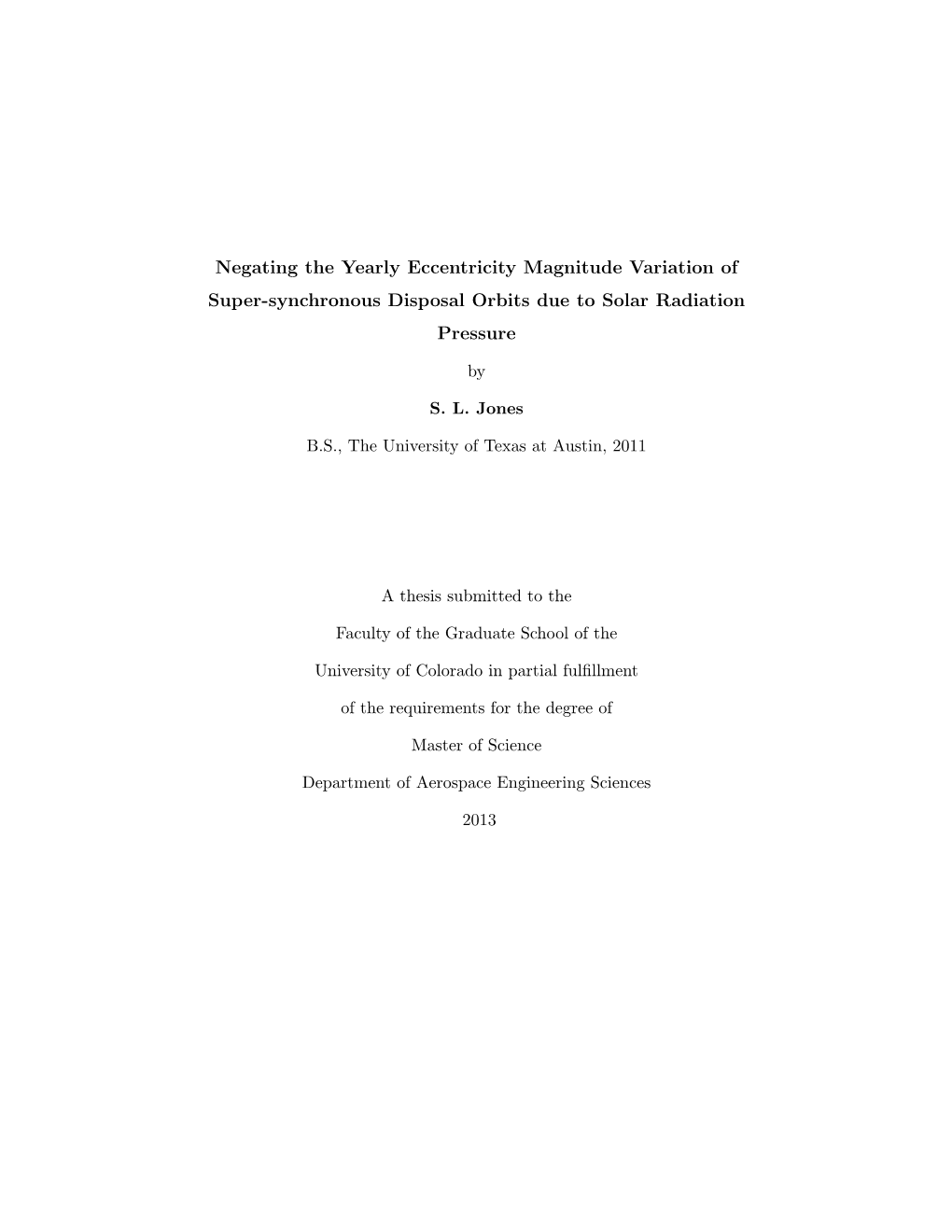 Negating the Yearly Eccentricity Magnitude Variation of Super-Synchronous Disposal Orbits Due to Solar Radiation Pressure