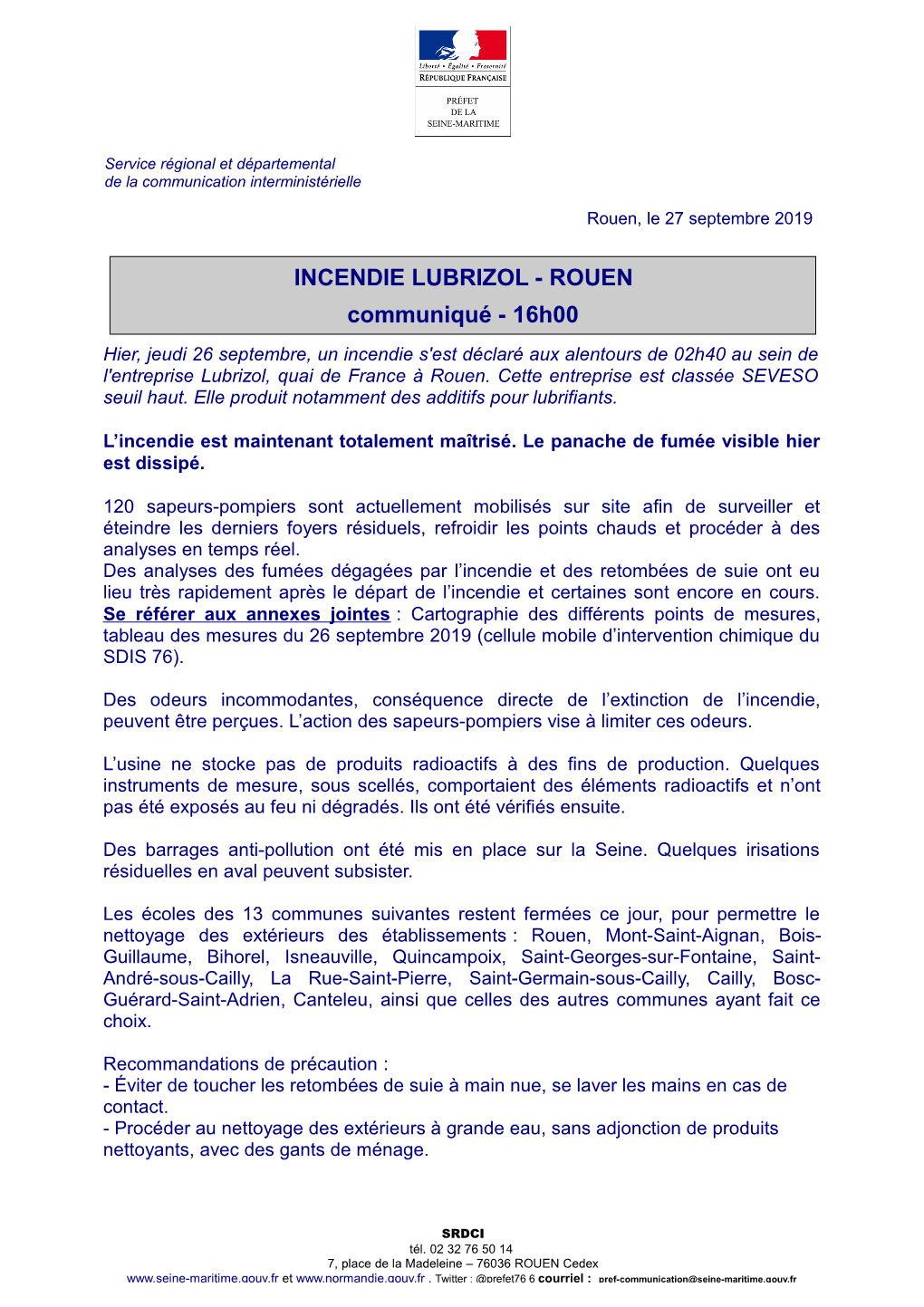 Incendie Lubrizol