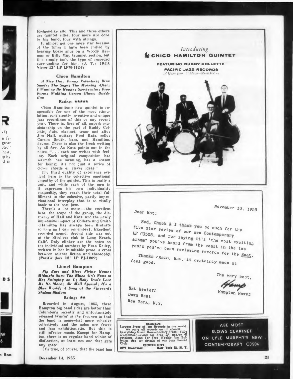 Introducing Man Or Billy May Trumpet Section, but 1G CHICO HAMILTON QUINTET This Simply Isn’T the Type of Recorded Surrounding for Him