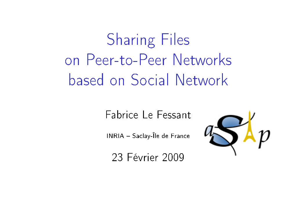 Sharing Files on Peer-To-Peer Networks Based on Social Network