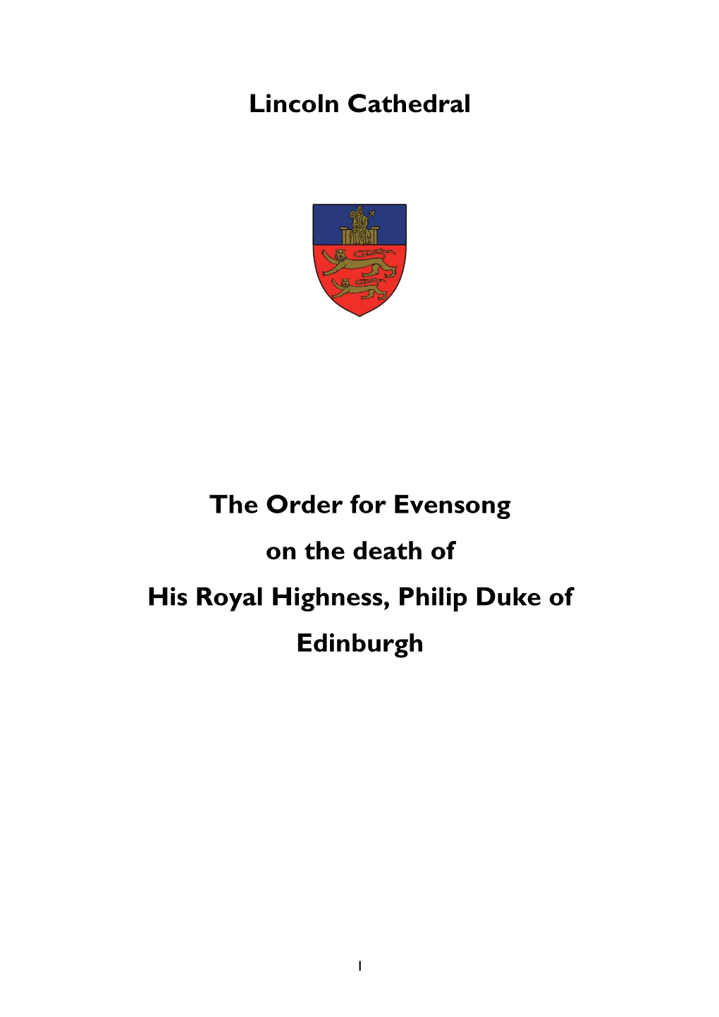 Evensong on the Death of Duke of Edinburgh