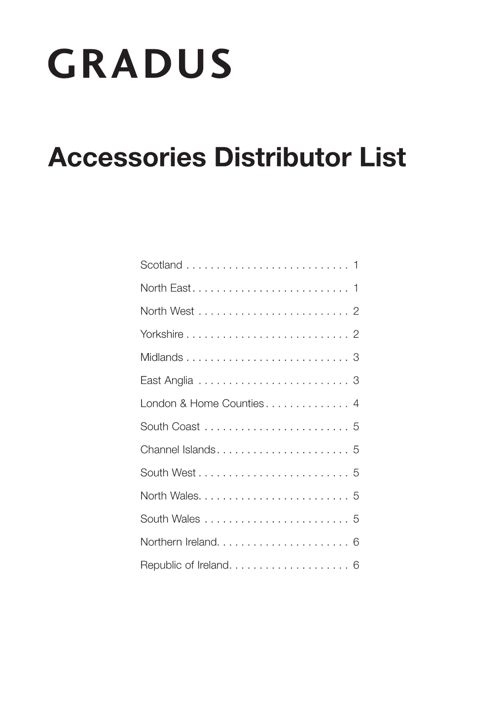 Accessories Distributor List