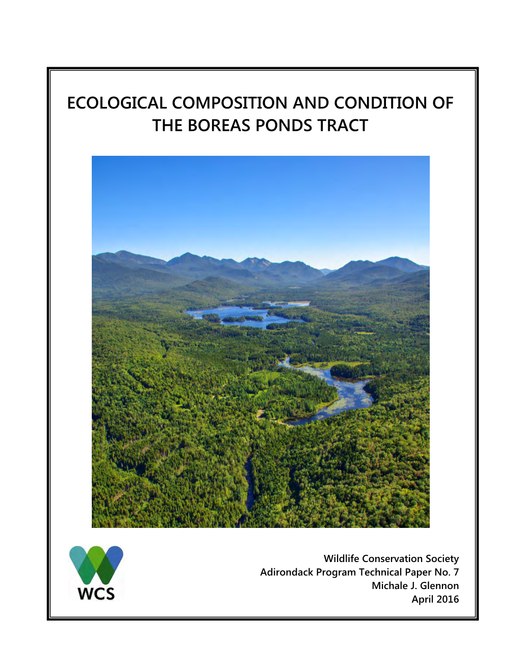 Ecological Composition and Condition of the Boreas Tract