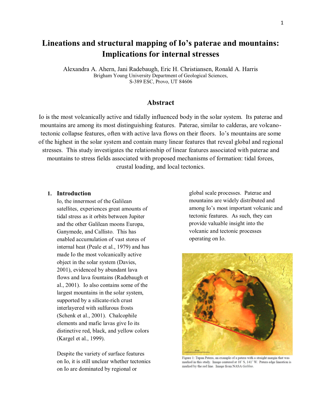 Lineations and Structural Mapping of Io's Paterae and Mountains