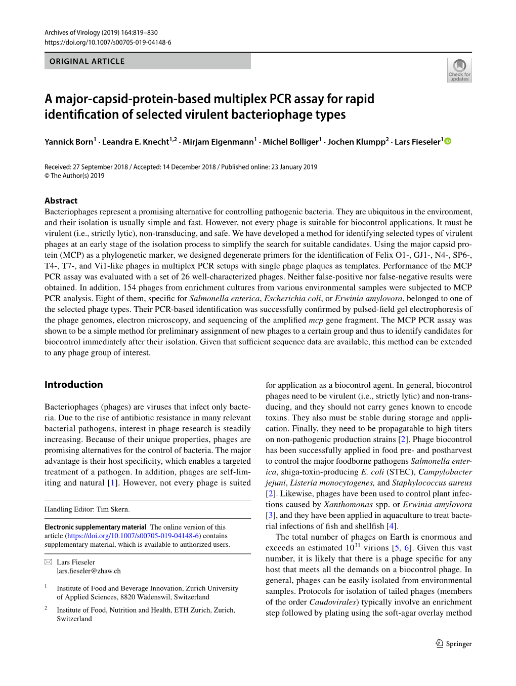 A Major-Capsid-Protein-Based Multiplex PCR Assay for Rapid