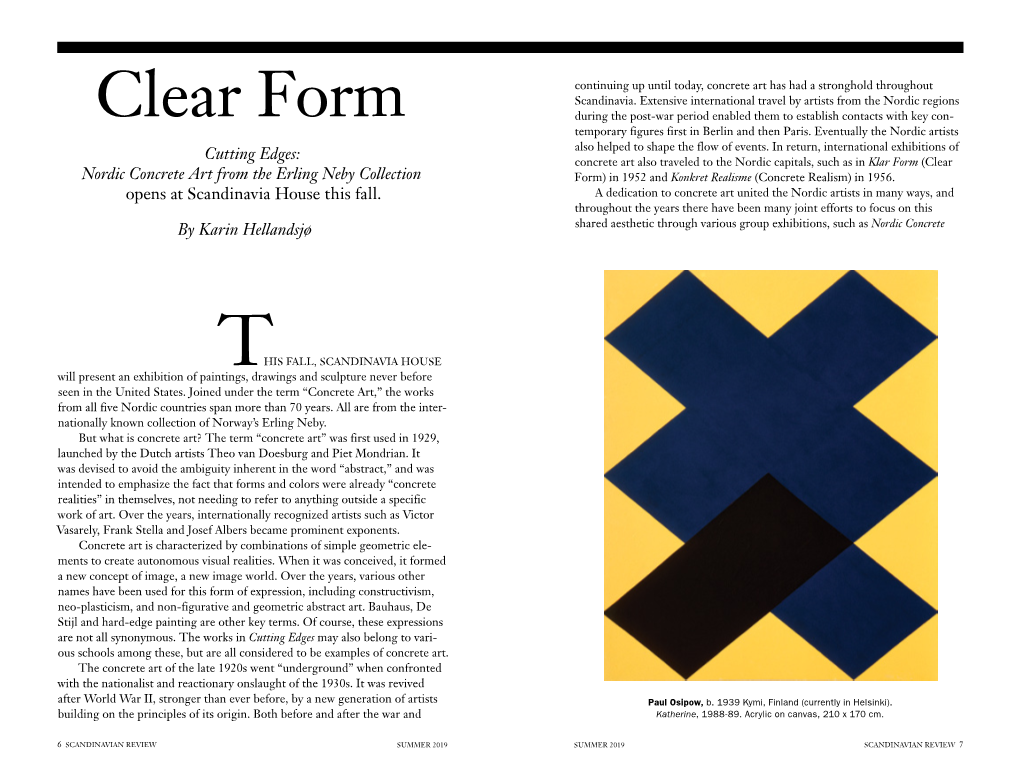 Scandinavian Review Clear Form Summer—2019