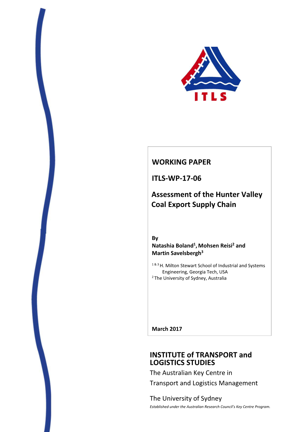 INSTITUTE of TRANSPORT and LOGISTICS STUDIES WORKING