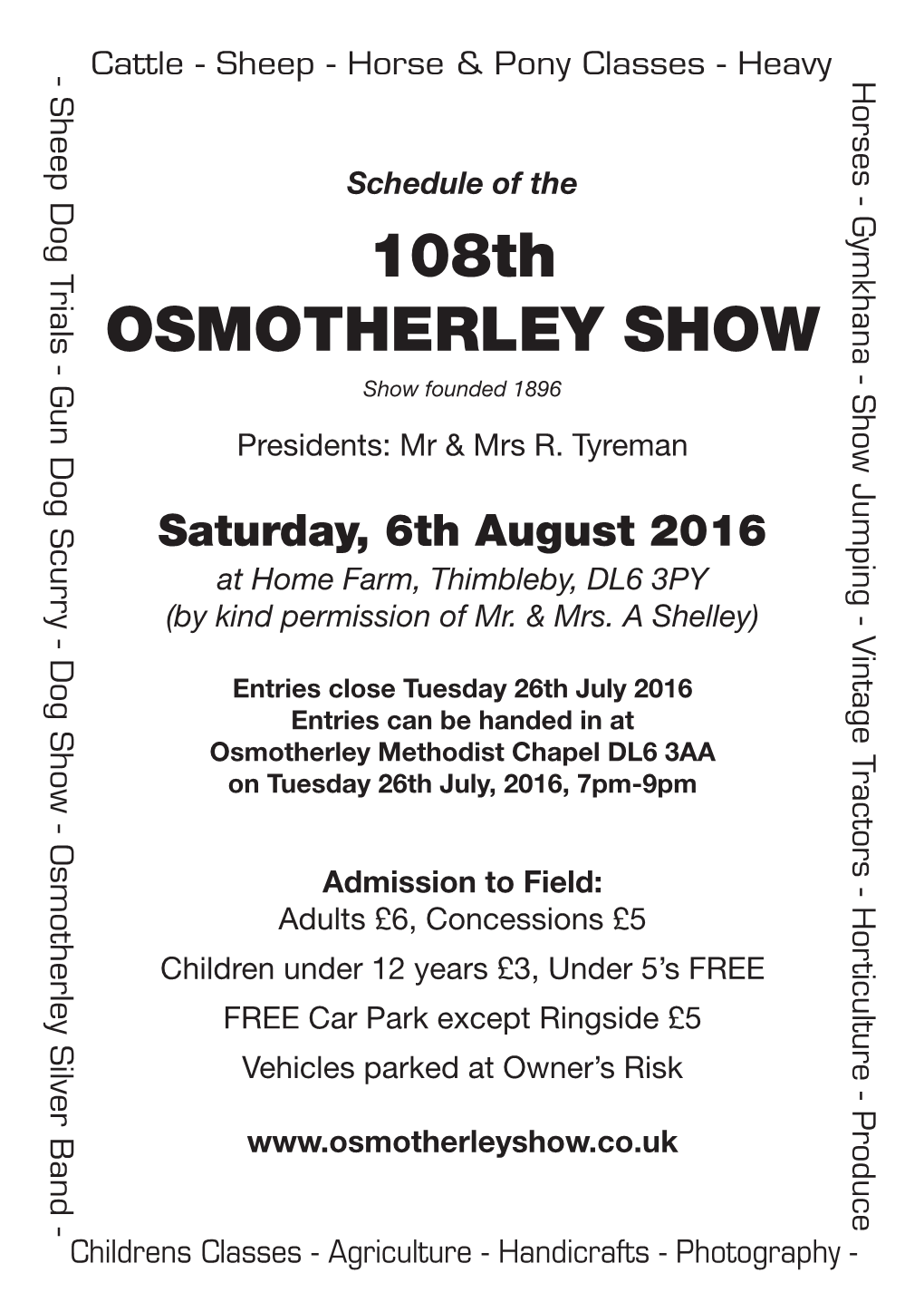 108Th OSMOTHERLEY SHOW