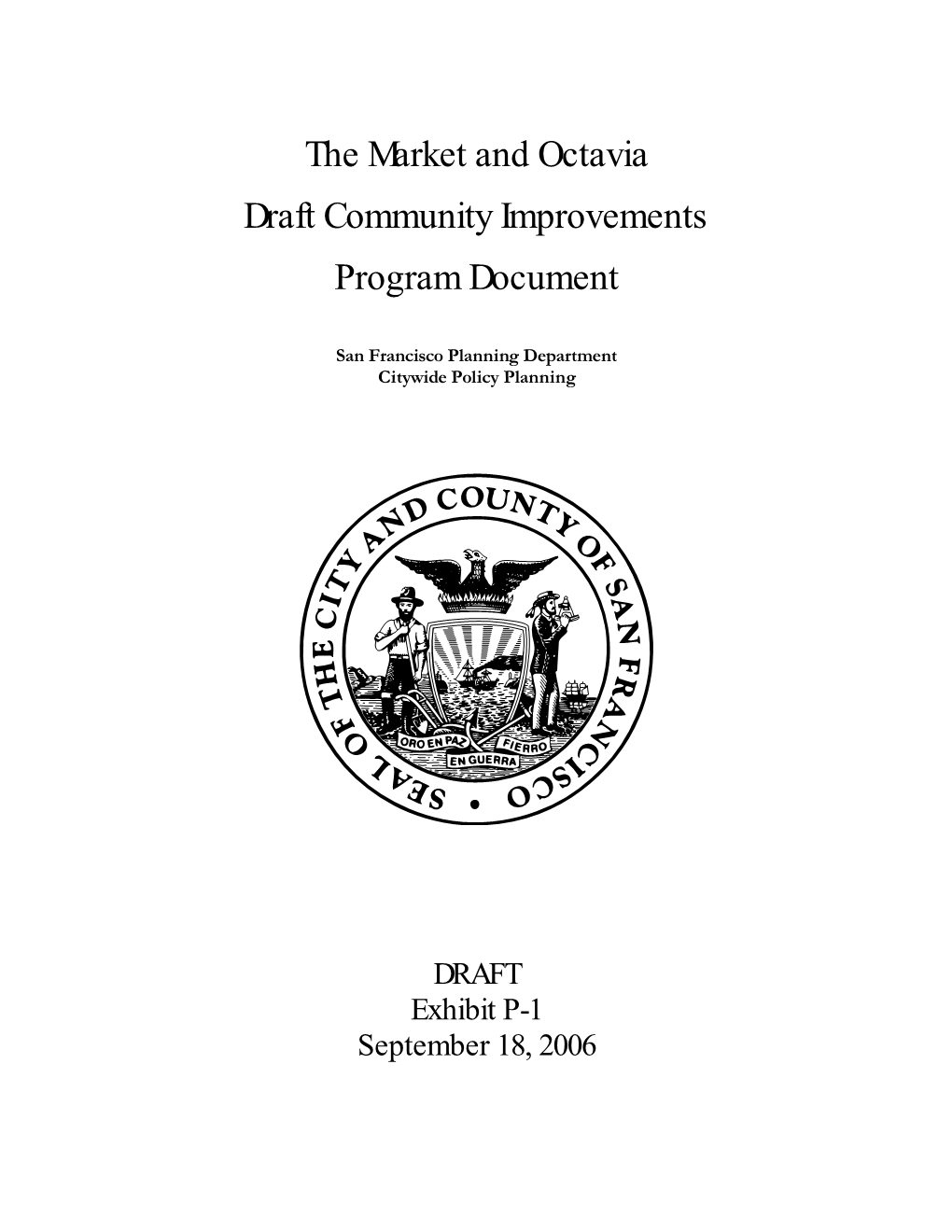 The Market and Octavia Draft Community Improvements Program Document